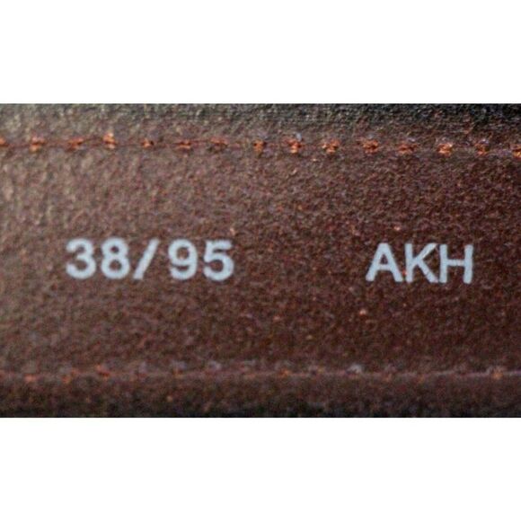 DOCKERS BLACK TRIM BROWN GENUINE LEATHER 1 3/8"W STITCH DRESS MEN'S BELT 38 (G54 - Picture 9 of 11